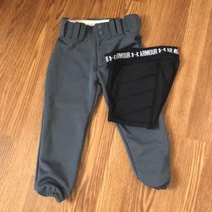 Youth Small Fastpitch Softball Pants & UA Shorts